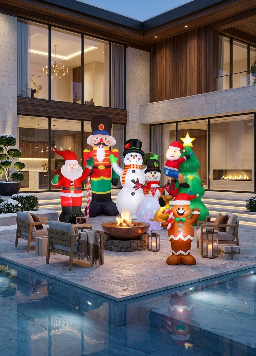 Inflable Navideño Gigante 1.8 m con Luz LED