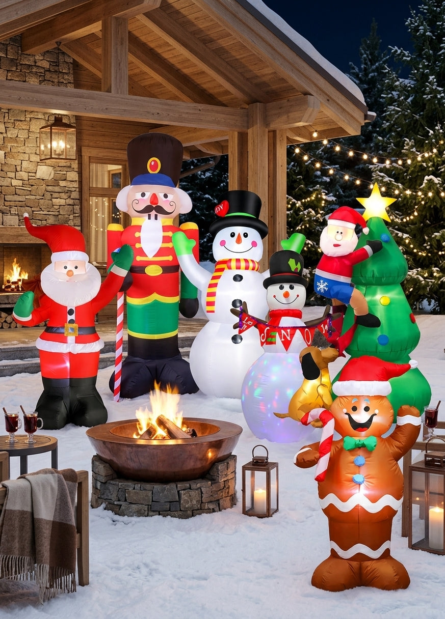 Inflable Navideño Gigante 1.8 m con Luz LED