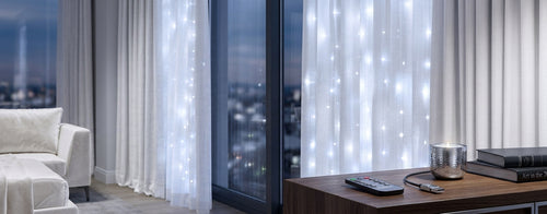 Cortina de Luces LED Navideñas con Control Remoto (3 m)