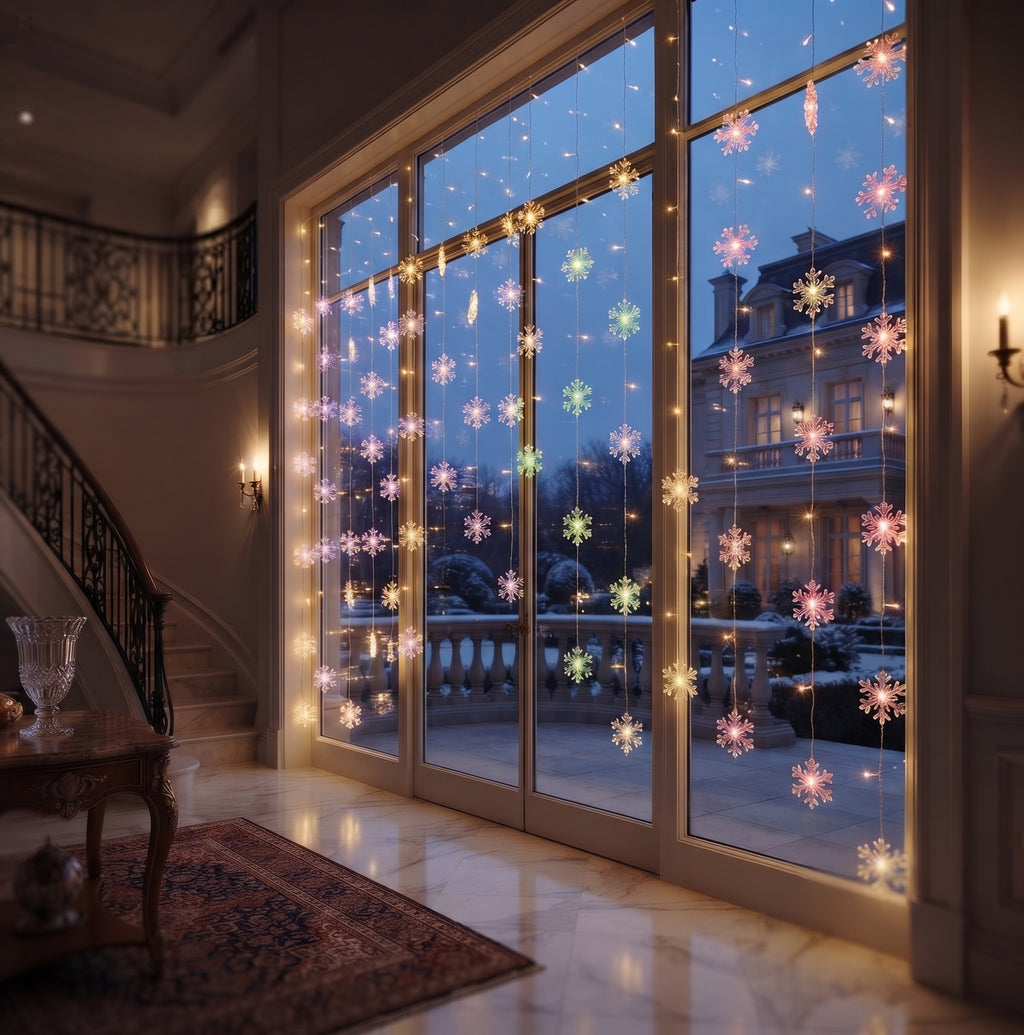 Guirnalda de Luces LED Copos de Nieve (3 m)