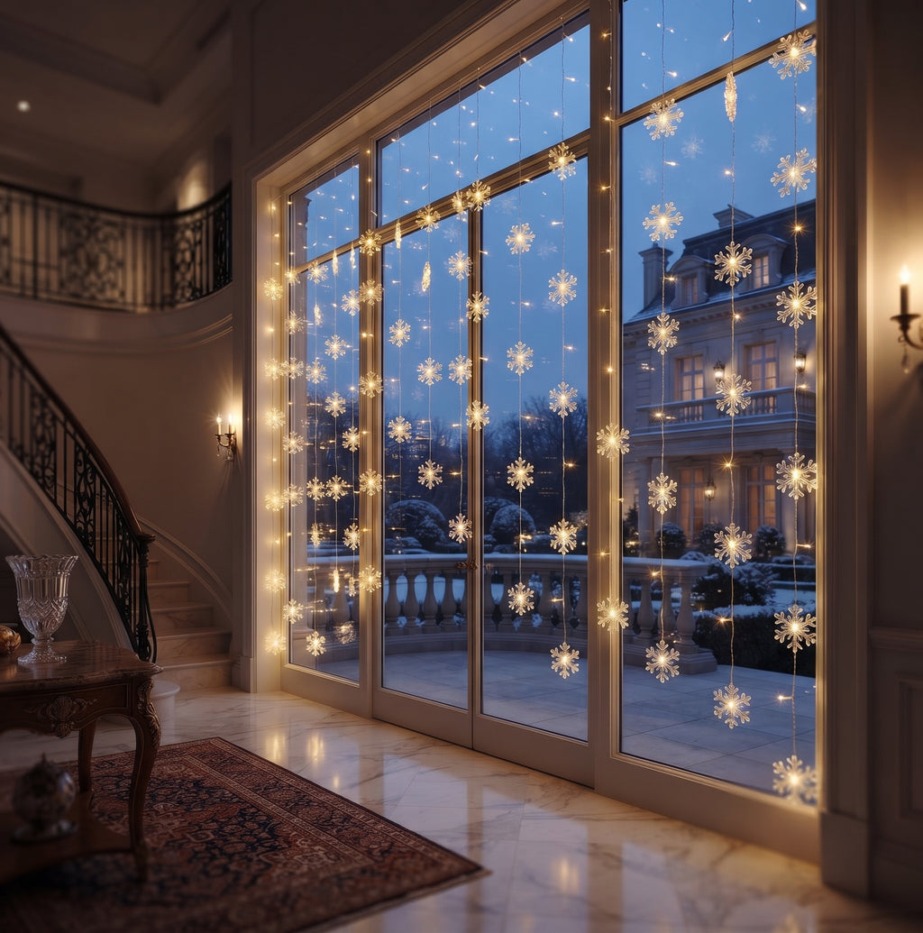 Guirnalda de Luces LED Copos de Nieve (3 m)