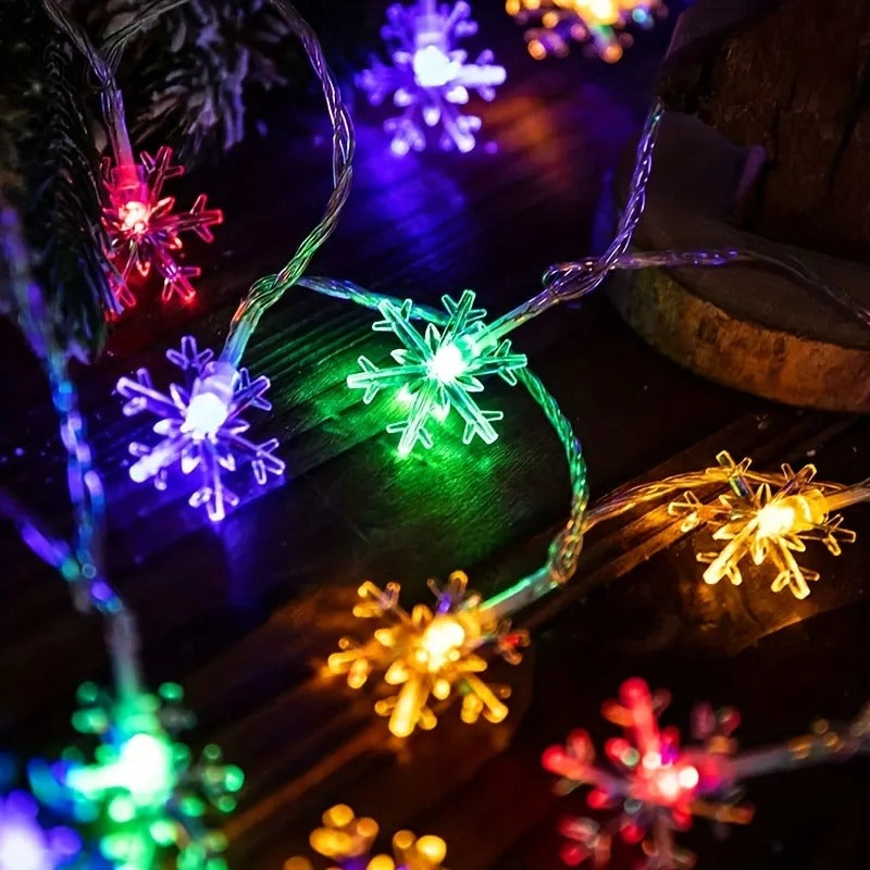 Guirnalda de Luces LED Copos de Nieve (3 m)